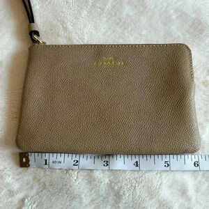 Authentic Coach Taupe Neutral  Wristlet NWT